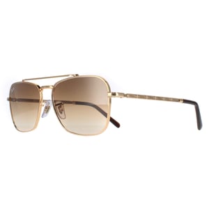 Ray-Ban Vierkant Unisex Goud Bruin Gradiënt RB3636 New Caravan