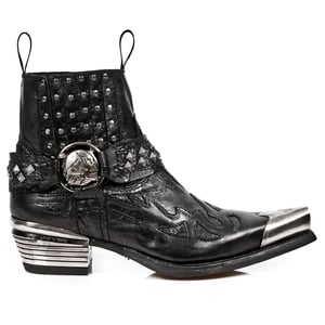 New Rock zwart metalen gotische laarzen-7950P-S1