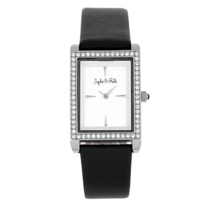 Sophie en Freda Wilmington horloge met leren band en Swarovski-kristallen