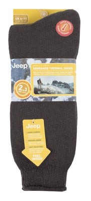 Mannen Thermische Boten Sokken voor de Winter | Jeep | Warme Zware Sokken | Ideaal voor Wandelen - Grijs