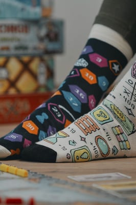 SPOX SOX - Heren en Dames Mismatched Novelty Sokken - Bordspellen Crew Sokken - Bordspellen