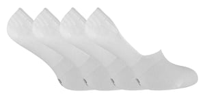 Set van 4 sokken met onzichtbare voering van bamboe voor dames - Wit