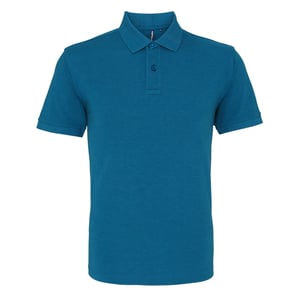 Asquith & Fox Heren Poloshirt met korte mouwen (Teal Heather)