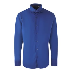 Aquascutum effen wit overhemd met lange mouwen