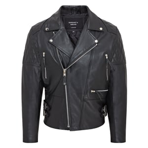 Heren koeienhuid lederen Brando bikerjack - Garland
