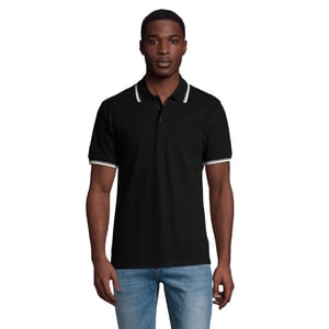 SOLS Heren Praktijk Contrast Poloshirt (Zwart)
