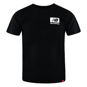 New Balance Korte Mouw Zwart Crew Neck Mannen NB Essentials ID T-Shirt MT13518 BK