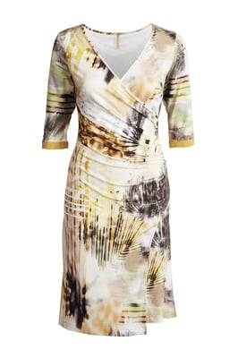 Faux Crossover print jurk