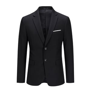 Klassieke zwarte blazer Blazer met twee knopen