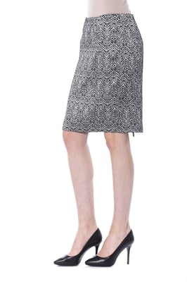 BYBLOS Dames Zwart/Witte Viscose Rok