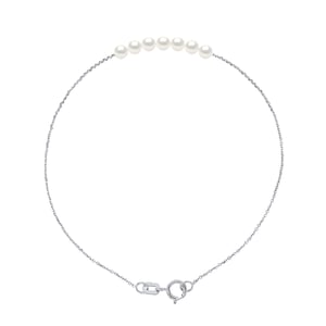 TRINIDAD Bracelet 7 Water Parels Sweet Ronde 34mm White Natural White Gold Chain Convict