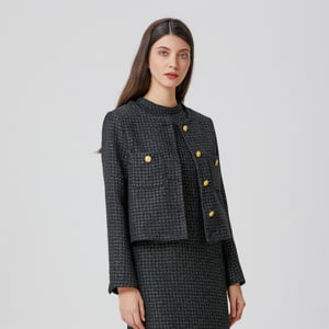 Tweed blazerpatch met zakken