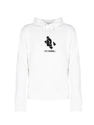 Les Hommes blouse Hoodie LH Mannen Wit