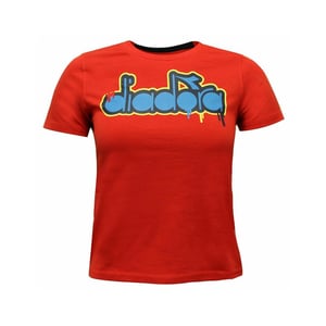 Diadora Logo Kinderen Rood T-Shirt