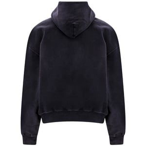 Gebroken witte Wave Off Boxy zwarte hoodie