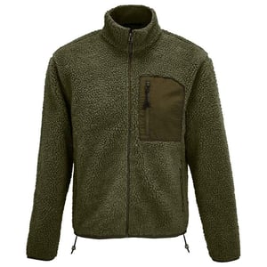 SOLS Unisex Fury Sherpa Fleecejack voor volwassenen (Leger/Donker leger)