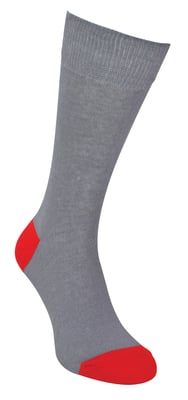 12-Pak Mannen Zwarte Katoenen Sokken | Sock Snob | Ademend Crew Sokken met Gewatteerde Hiel en Teen - Grijs