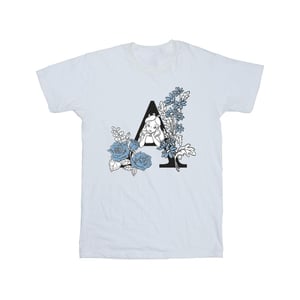 Disney Meisjes Alice In Wonderland Letter A Katoenen T-Shirt (Wit)