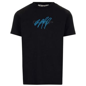 Gebroken wit Bounce Cross Off Design slim-fit zwart T-shirt