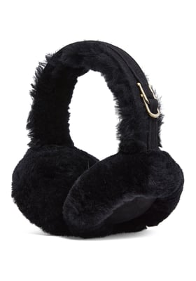 Dames Winter Superzachte Fluffy Zwarte Oorwarmers Warme en Gezellige Oorwarmers