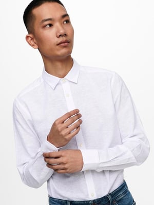 Caiden Long Sleeve Overhemd - Wit
