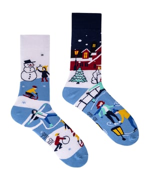 SPOX SOX - Novelty Mismatch Winter Activiteiten Sokken voor Heren en Dames - Winteractiviteiten