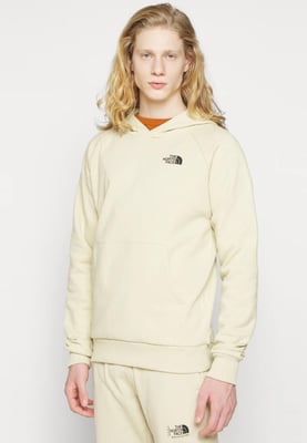 The North Face Heren Reglan Red Box Hoodie in Bleached Gravel