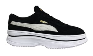 Puma Deva Suede Leather Zwart Wit Lace Up Damestrainers 372423 03