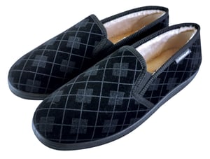 DUNLOP - HEREN PLUCHEN FUR GEVOERDE ZACHTE MEMORY FOAM PLAID GEKOSTE MUFFEN MET HARDEN ZOOL