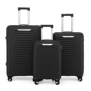 Harde schaal zwarte klassieke kofferset 8-wiel cabine TSA-bagagekoffer vakantie reizen