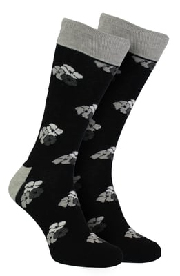 HS by Happy Socks - Heren 3-pack Classic Flower Kousen - Bloem (Zwart)