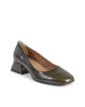 V Italia ballerina met hak voor dames Sofia Naplack Verde Bottiglia