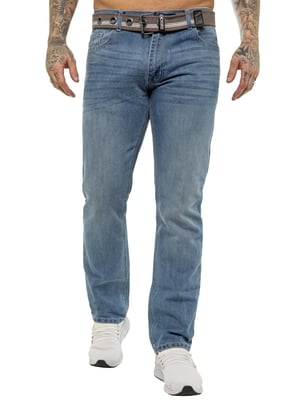 Enzo | Denim jeans voor heren met rechte pijpen