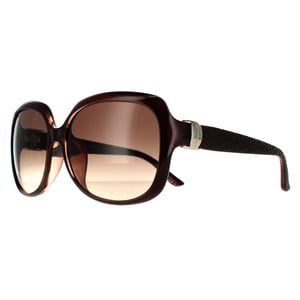 Salvatore Ferragamo Rechthoekige Dames Bruine Gradient Zonnebril