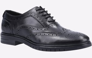 Hush Puppies Santiago Zwarte Leren Veterschoenen Voor Heren