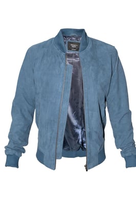 Heren retro geit suède varsity lederen bomberjack-Athene