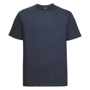 Russell Europa Heren Klassiek Zwaargewicht Ringspun Korte Mouwen T-Shirt (Franse marine)