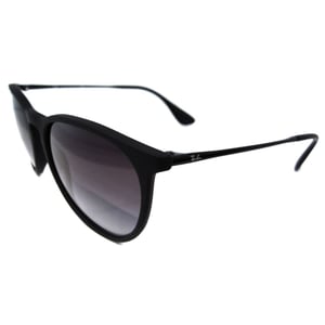 Ray-ban round dames rubberised zwart grijze gradiënt zonnebril