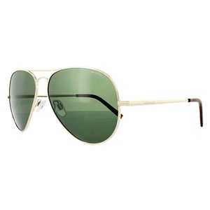 Polaroid Aviator unisex licht goudgroen gepolariseerde zonnebril