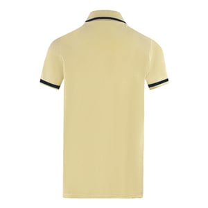 Aquascutum London Embroidered Badge Beige Polo Shirt