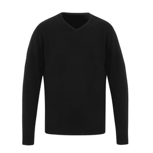 Premier Heren Essential Acryl V Hals Sweatshirt (Zwart)