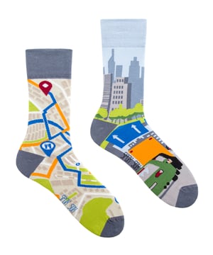 SPOX SOX - Heren & Dames Big City Life Mismatch Sokken - Grote Stadsleven - Big City Life