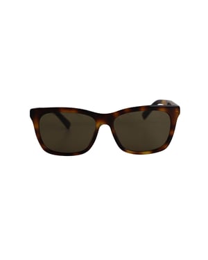 Gucci GG0449S Heren Rechthoekige Schildpad Montuur Zonnebril in Bruin Acetaat