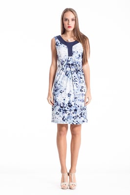 Dierenprint jurk met Empire Taille