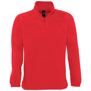 SOLS Ness Unisex Zip Neck Anti-Pill Fleece Top (Rood)
