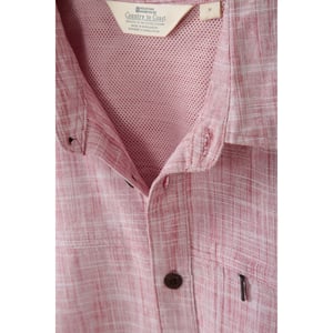 Mountain Warehouse Heren Kokosnoot Slub Overhemd met Korte Mouwen (Rood)