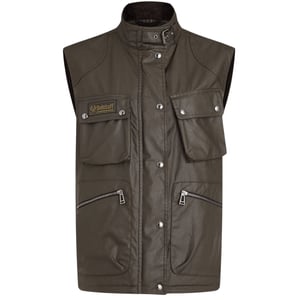 Belstaff Waxed Edition donkergroen giletjack