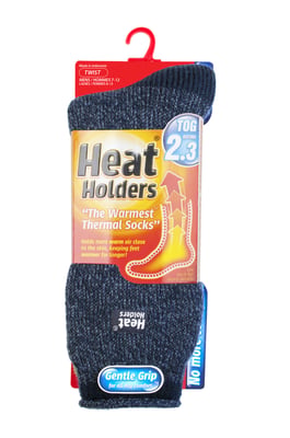 Heat Holders - Twist thermo herensokken - Blauwe Draai