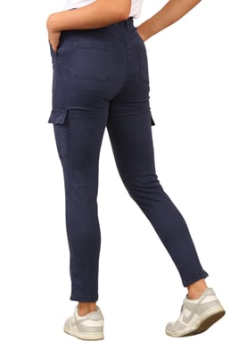 MYT Dames Cargo Chino Enkel Grazer Broek in Navy