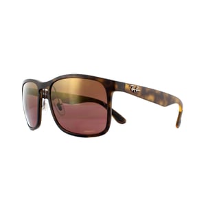 Ray-Ban Zonnebril RB4264 894/6B Mat Havana Bruin Polarized Mirror Chromance